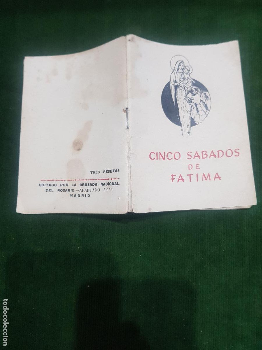 Otros Art&iacute;culos de Coleccionismo en Papel: CINCO SABADOS DE FATIMA,POR FR.S.VELASCO O.P. 1956