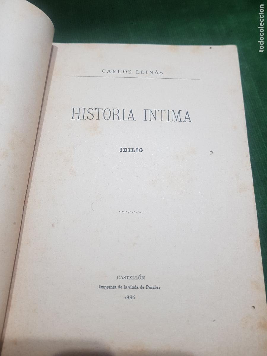 Otros Art&iacute;culos de Coleccionismo en Papel: CARLOS LLINAS.IDILIO ,CASTELLON,IMPRENTA DE LA VIUDA DE PERALES,1886
