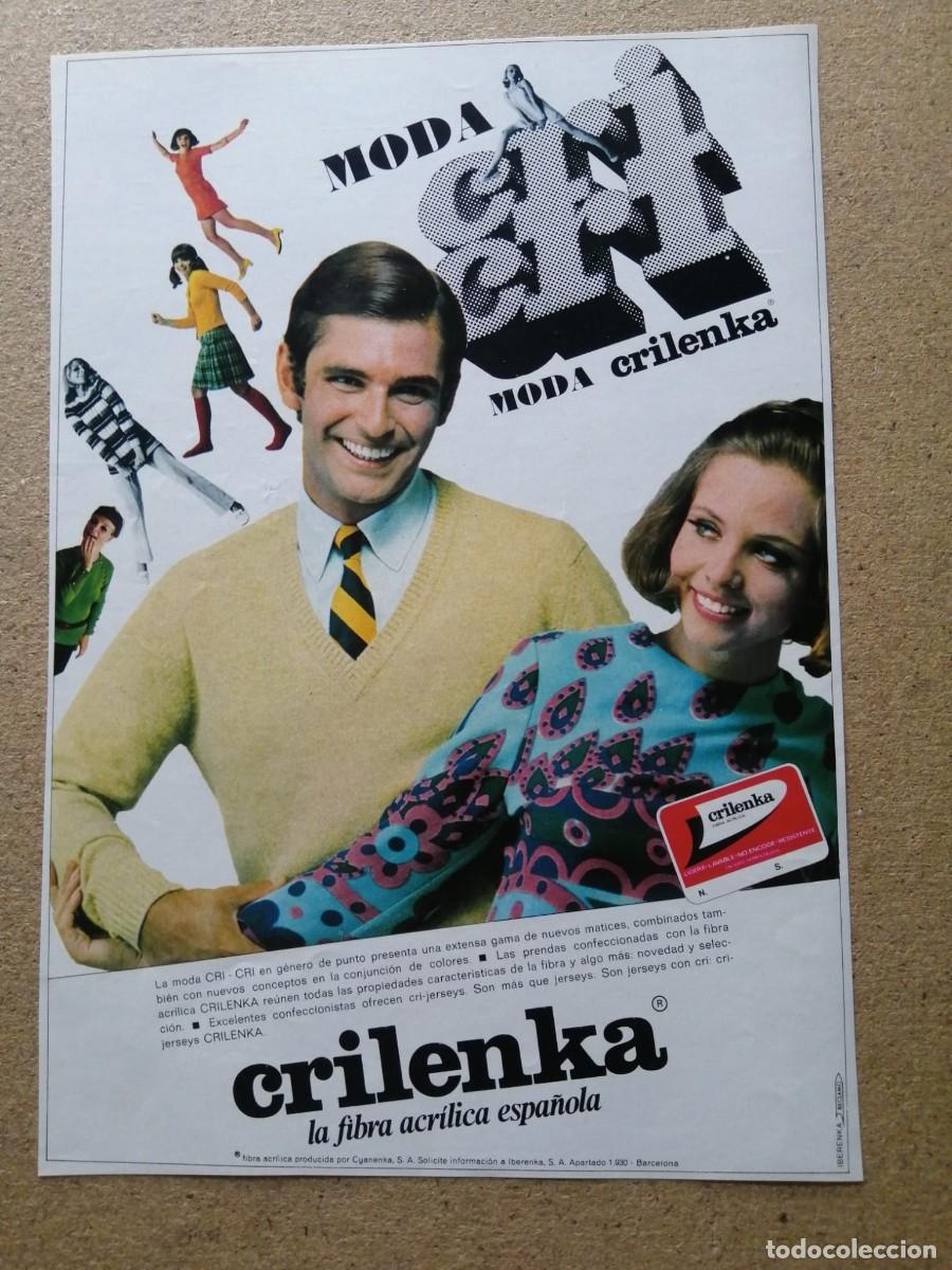 Otros Art&iacute;culos de Coleccionismo en Papel: ANUNCIO. CRILENKA, LA FIBRA ACRILICA ESPA&Ntilde;OLA