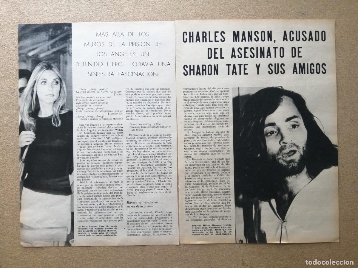 Otros Art&iacute;culos de Coleccionismo en Papel: REPORTAJE. CHARLES MANSON, ASESINO DE SHARON TATE
