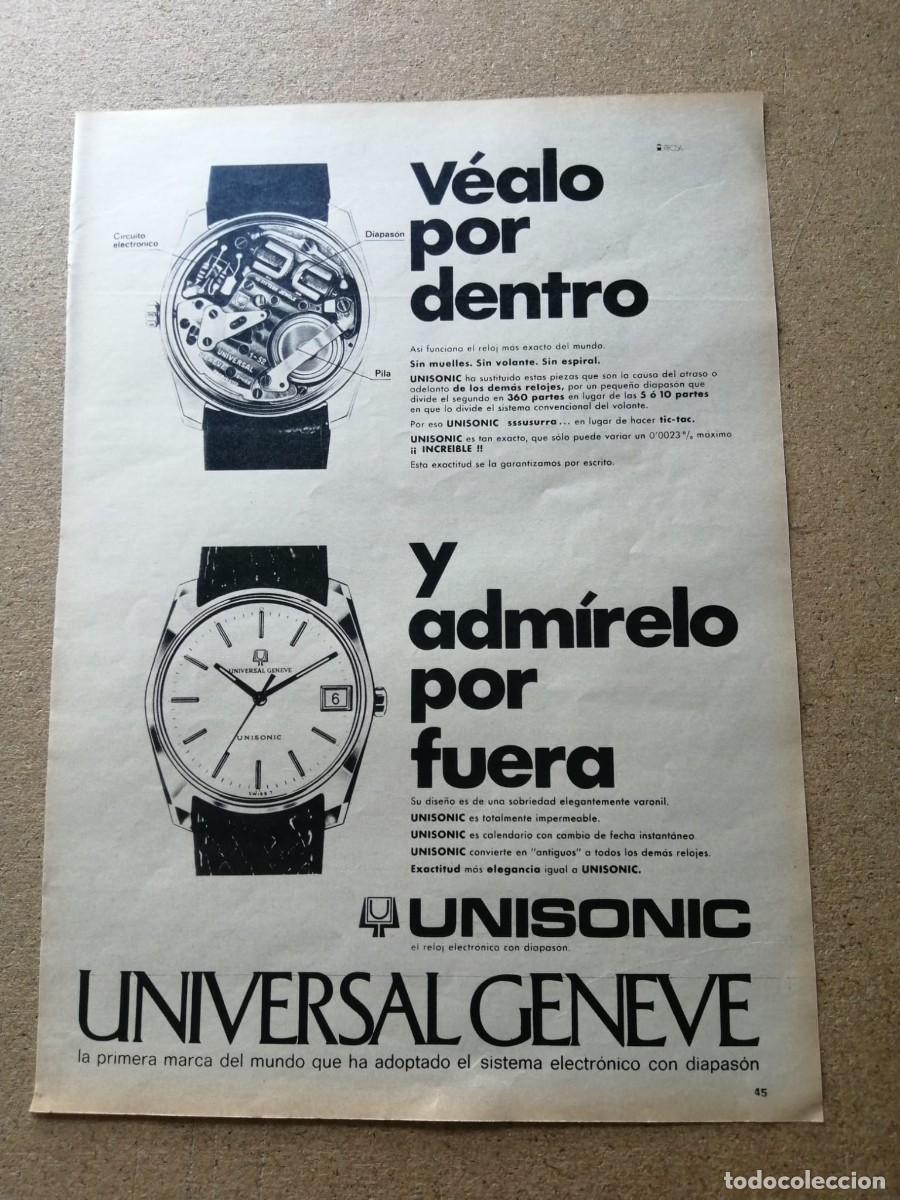 Otros Art&iacute;culos de Coleccionismo en Papel: ANUNCIO. UNIVERSAL GENEVE