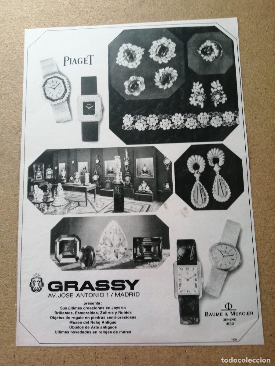 Otros Art&iacute;culos de Coleccionismo en Papel: ANUNCIO. GRASSY PRESENTA SUS ULTIMAS CREACIONES EN JOYERIA