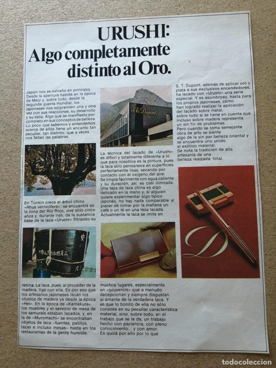 Otros Art&iacute;culos de Coleccionismo en Papel: ANUNCIO. URUSHI, ALGO COMPLETAMENTE DISTINTO AL ORO