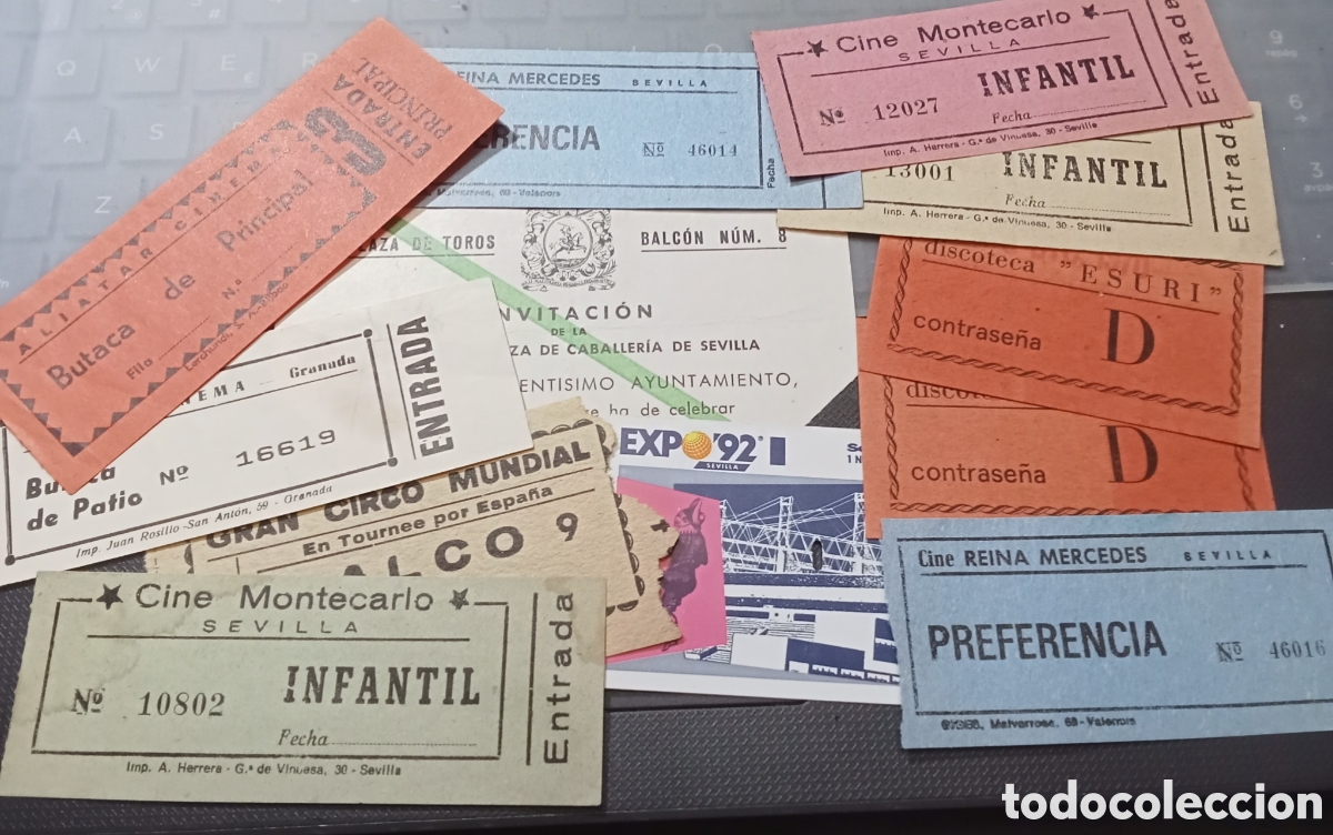 Otros Art&iacute;culos de Coleccionismo en Papel: Lote de 12 entradas variadas