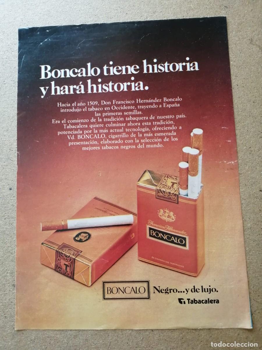 Otros Art&iacute;culos de Coleccionismo en Papel: ANUNCIO. CIGARRILLOS BONCALO