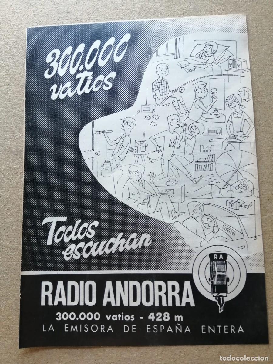 Otros Art&iacute;culos de Coleccionismo en Papel: ANUNCIO. RADIO ANDORRA
