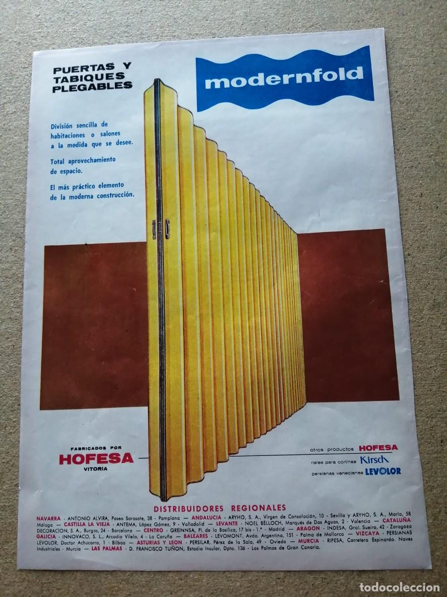 Otros Art&iacute;culos de Coleccionismo en Papel: ANUNCIO. PUERTAS Y TABIQUES PLEGABLES MODERNFOLD