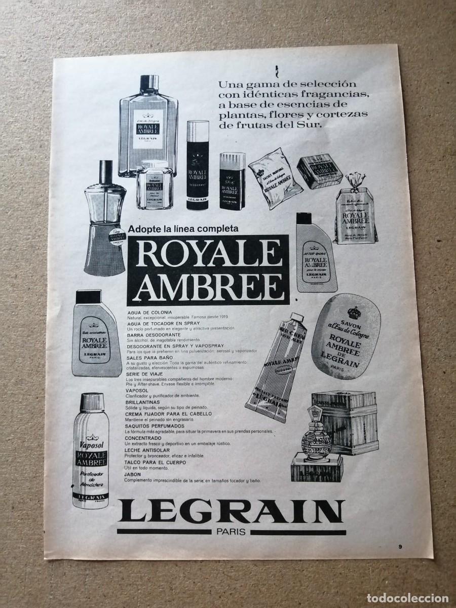 Otros Art&iacute;culos de Coleccionismo en Papel: ANUNCIO. PRODUCTOS ROYALE AMBREE