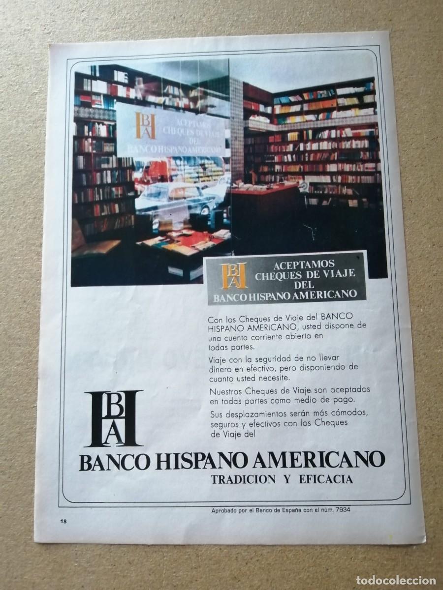 Otros Art&iacute;culos de Coleccionismo en Papel: ANUNCIO. BANCO HISPANO AMERICANO