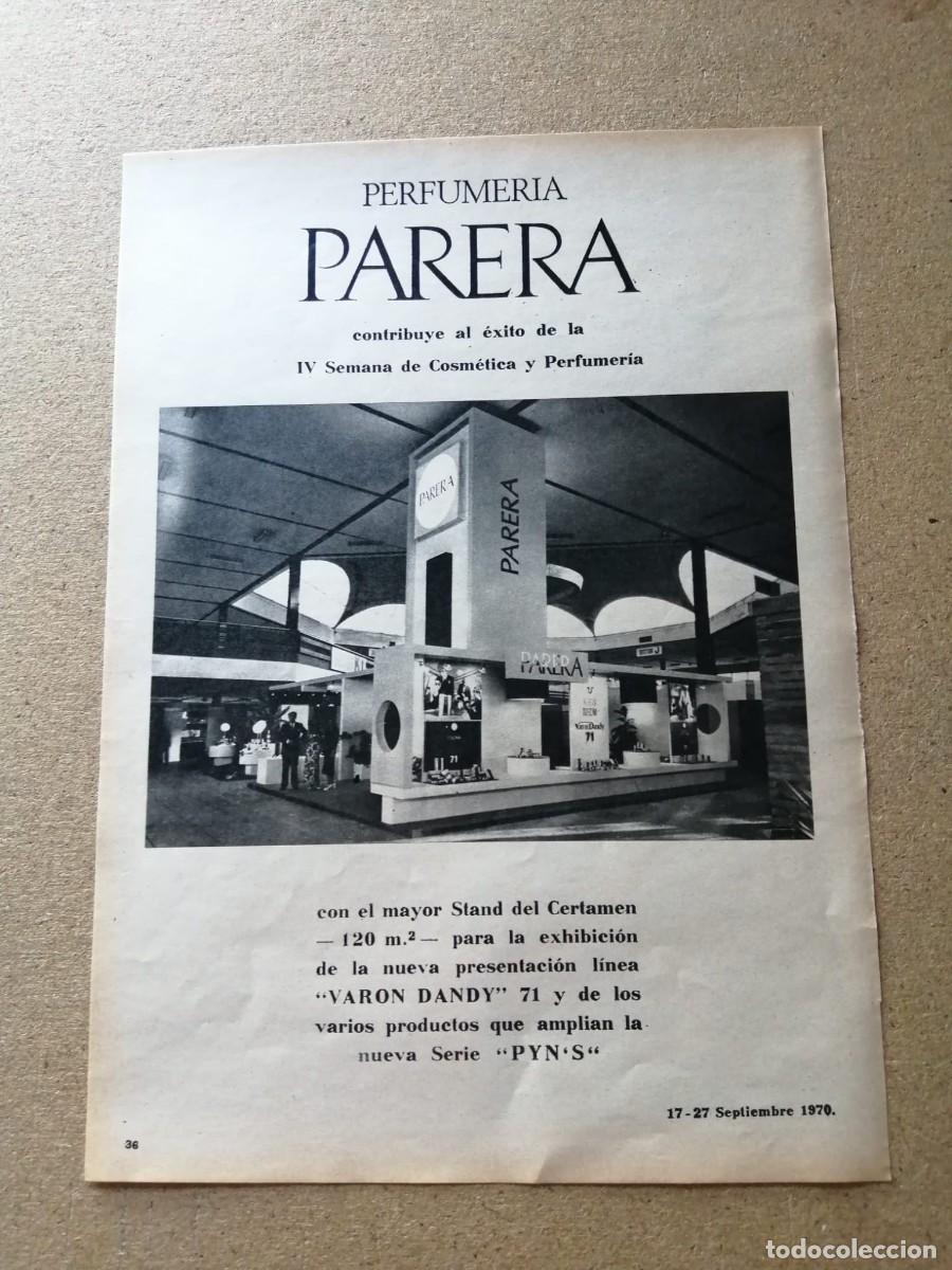Otros Art&iacute;culos de Coleccionismo en Papel: ANUNCIO. PERFUMERIA PARERA