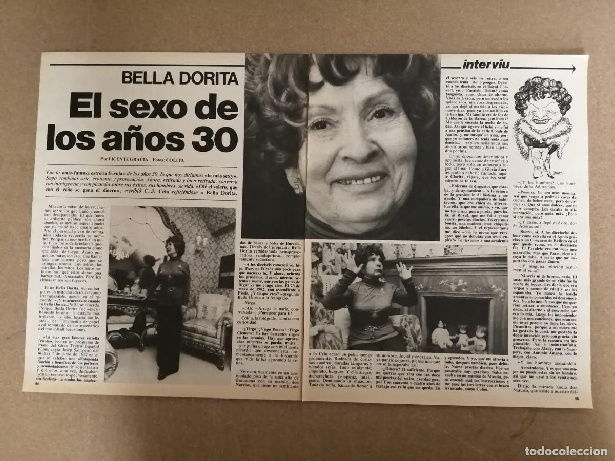 Otros Art&iacute;culos de Coleccionismo en Papel: REPORTAJE. LA BELLA DORITA, EL SEXO DE LOS A&Ntilde;OS 30