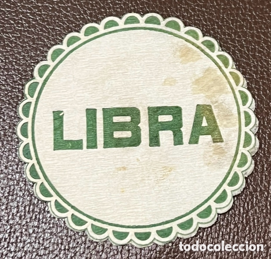 Otros Art&iacute;culos de Coleccionismo en Papel: Posavasos. Libra. A&ntilde;os 70.