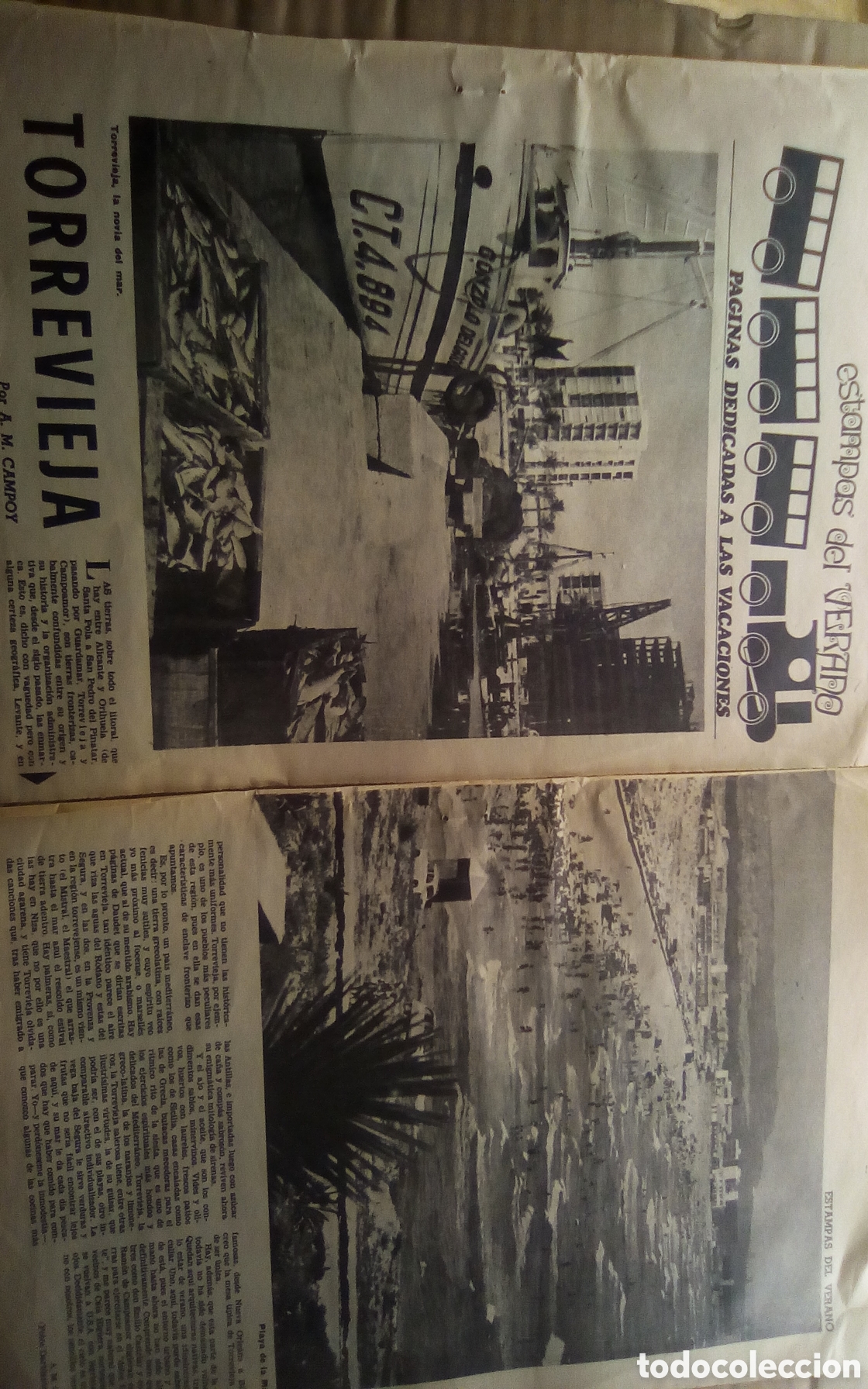 Otros Art&iacute;culos de Coleccionismo en Papel: Estampas del verano. Torrevieja. 4 P&aacute;ginas peri&oacute;dico ABC. 31-07-1969.