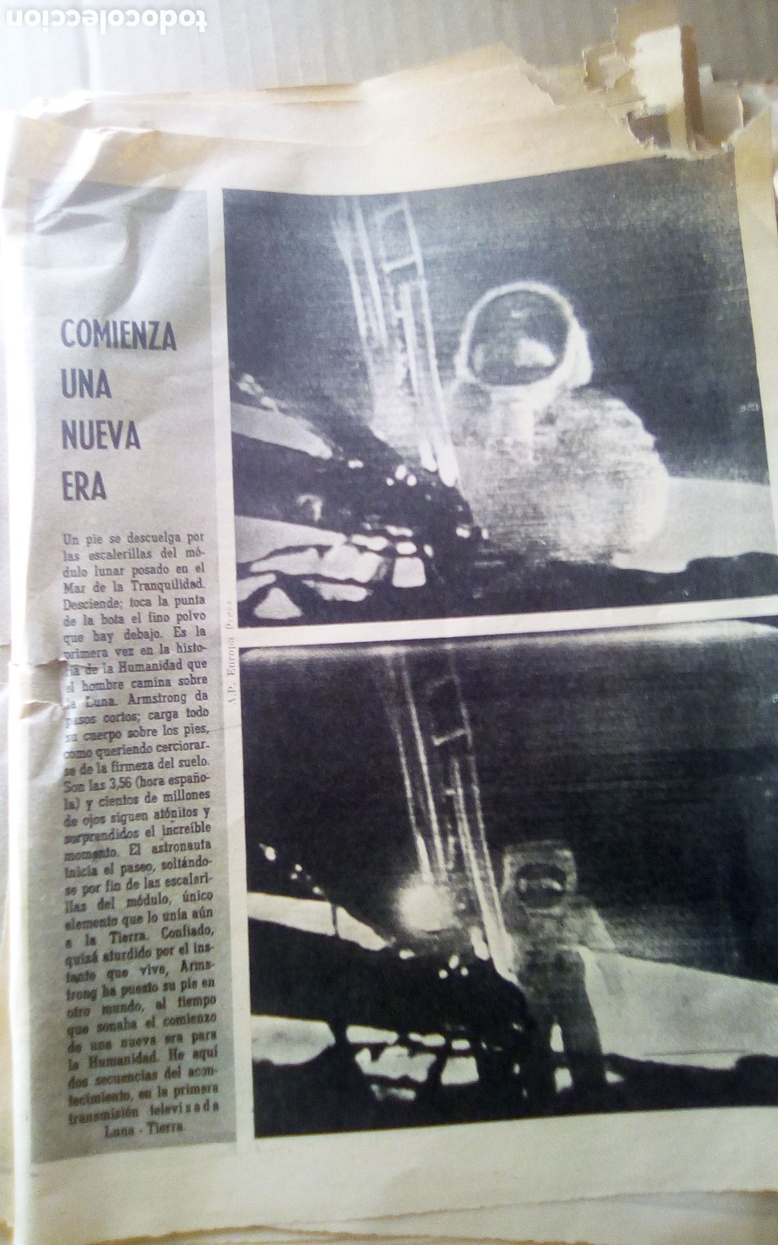 Otros Art&iacute;culos de Coleccionismo en Papel: 20 Hojas del peri&oacute;dico ABC. Con mucha informaci&oacute;n sobre el viaje a la Luna. Fechas: 22-07-1969. Etc