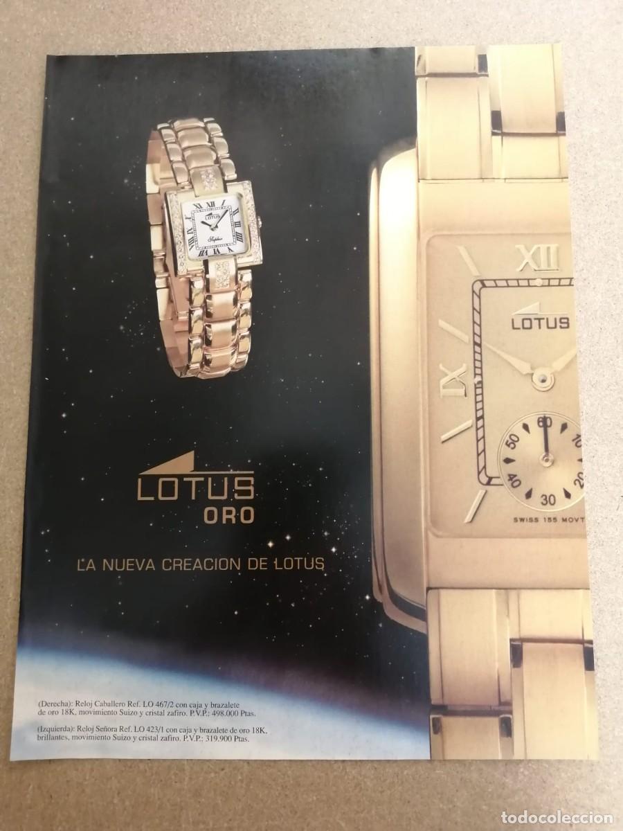 Otros Art&iacute;culos de Coleccionismo en Papel: ANUNCIO. RELOJ LOTUS ORO