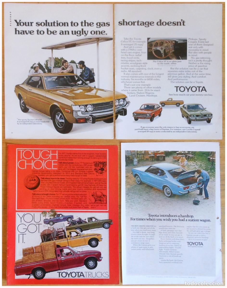 Otros Art&iacute;culos de Coleccionismo en Papel: TOYOTA 4x Anuncios 1970s Original USA ADS Car ad automovile publicidad coche