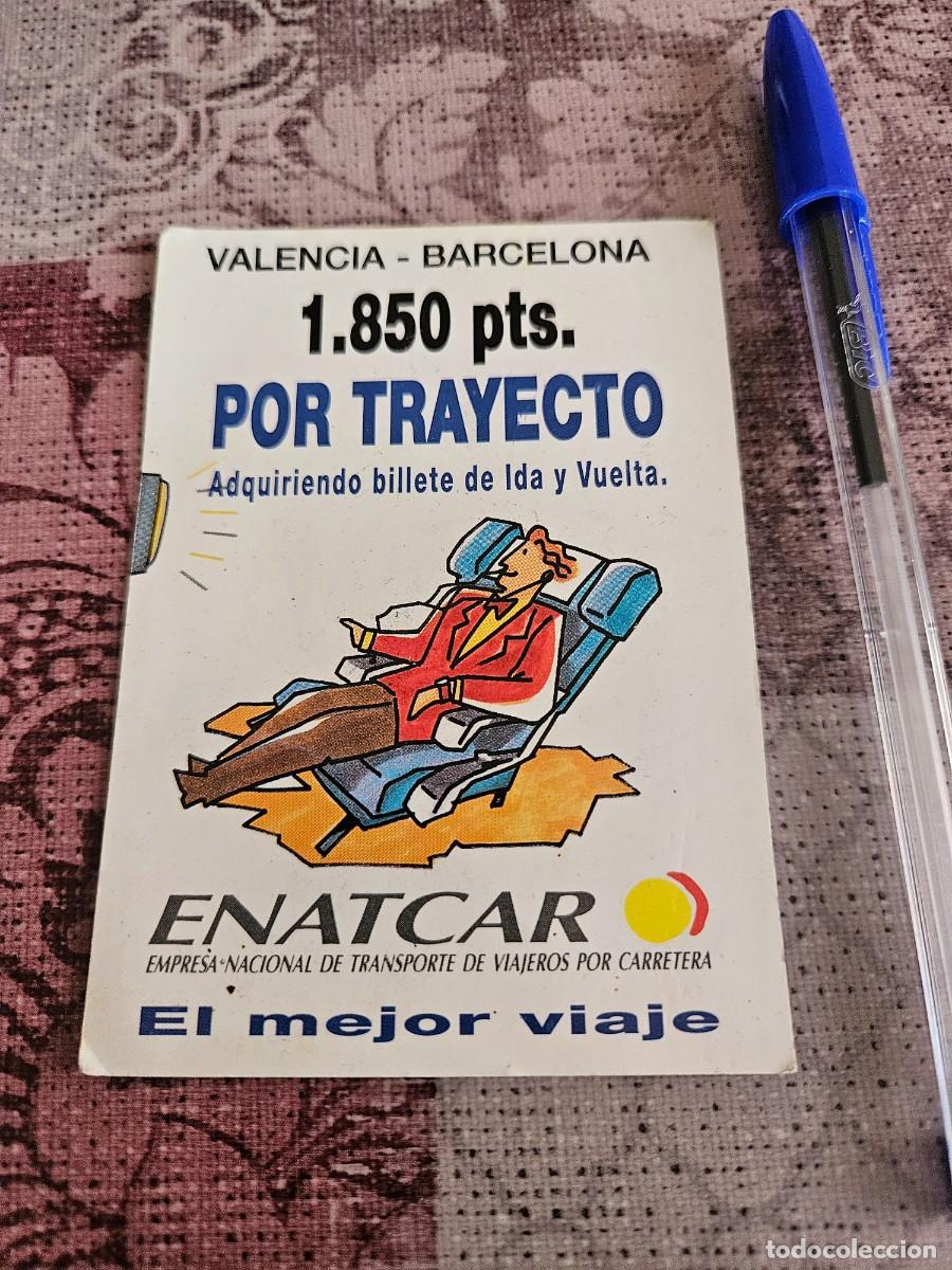 Otros Art&iacute;culos de Coleccionismo en Papel: Antiguo Folleto Informativo De Horarios De 1994 De Autob&uacute;s ENATCAR (Alsa) , Valencia- Barcelona.