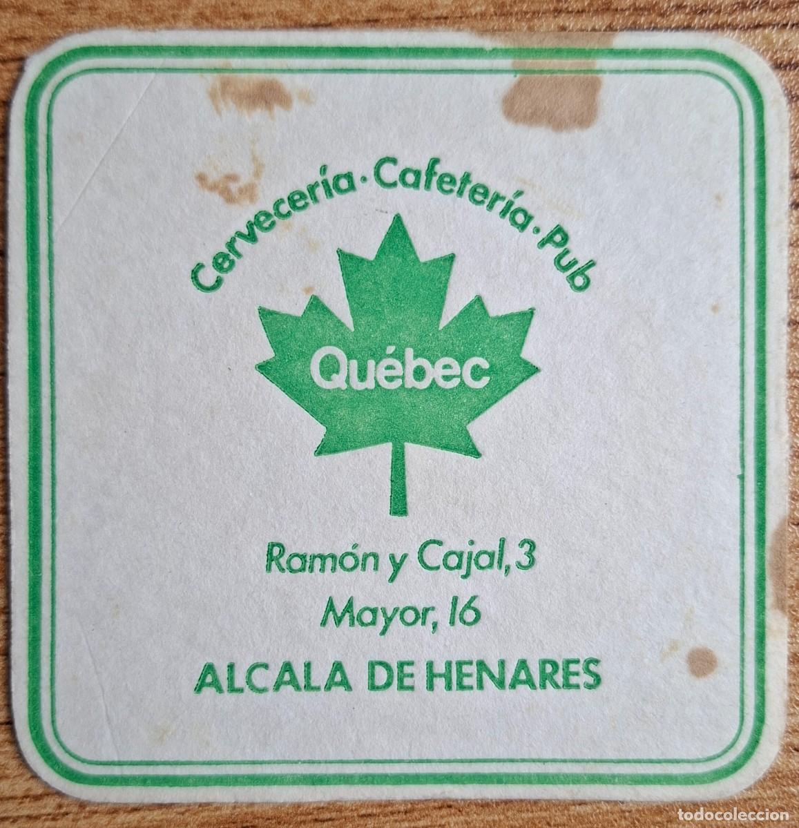 Otros Art&iacute;culos de Coleccionismo en Papel: Posavasos Cervecer&iacute;a Cafeter&iacute;a Pub Qu&eacute;bec - Alcal&aacute; de Henares (Madrid)