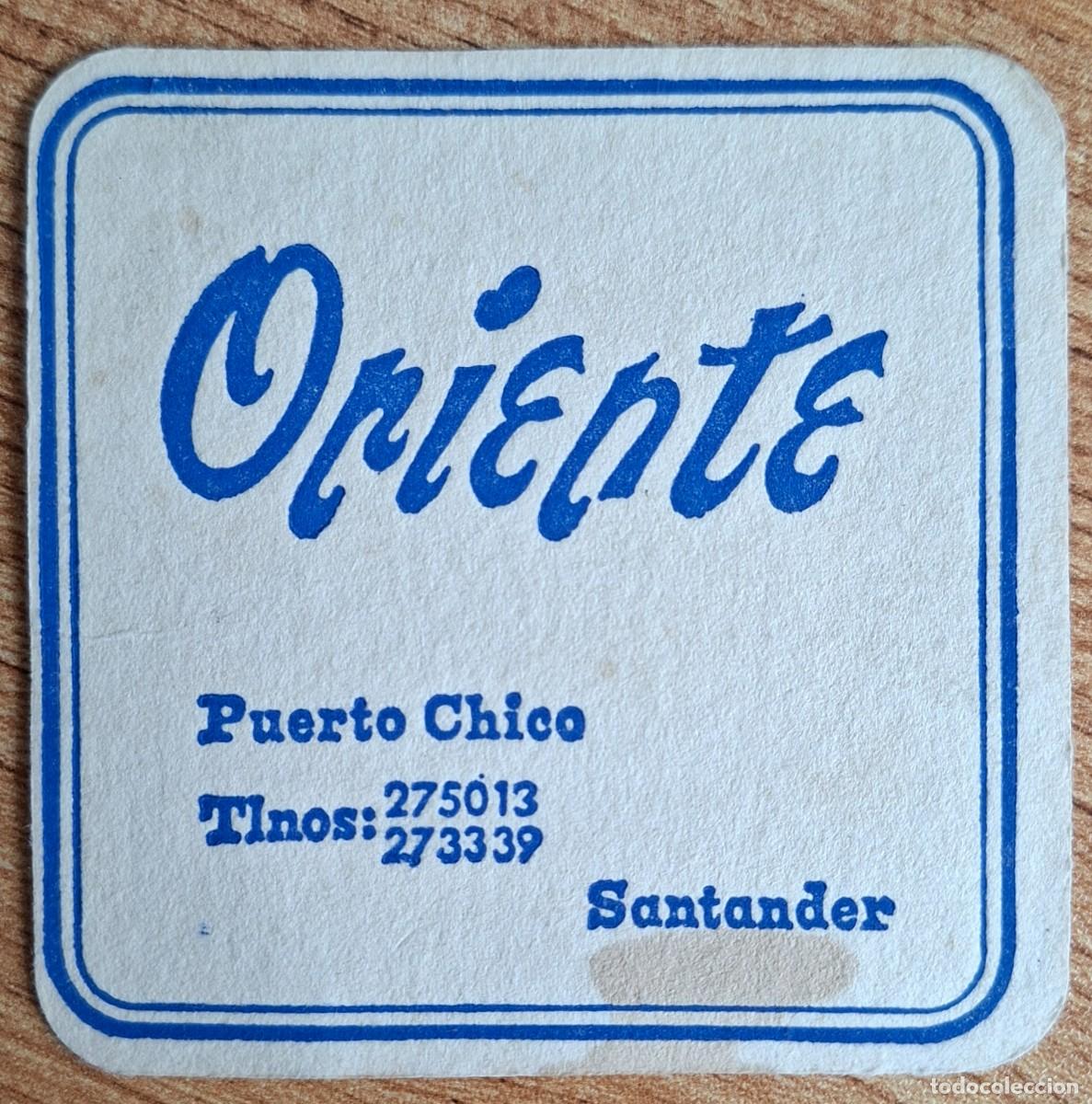 Otros Art&iacute;culos de Coleccionismo en Papel: Posavasos Restaurante Oriente - Santander (Cantabria)