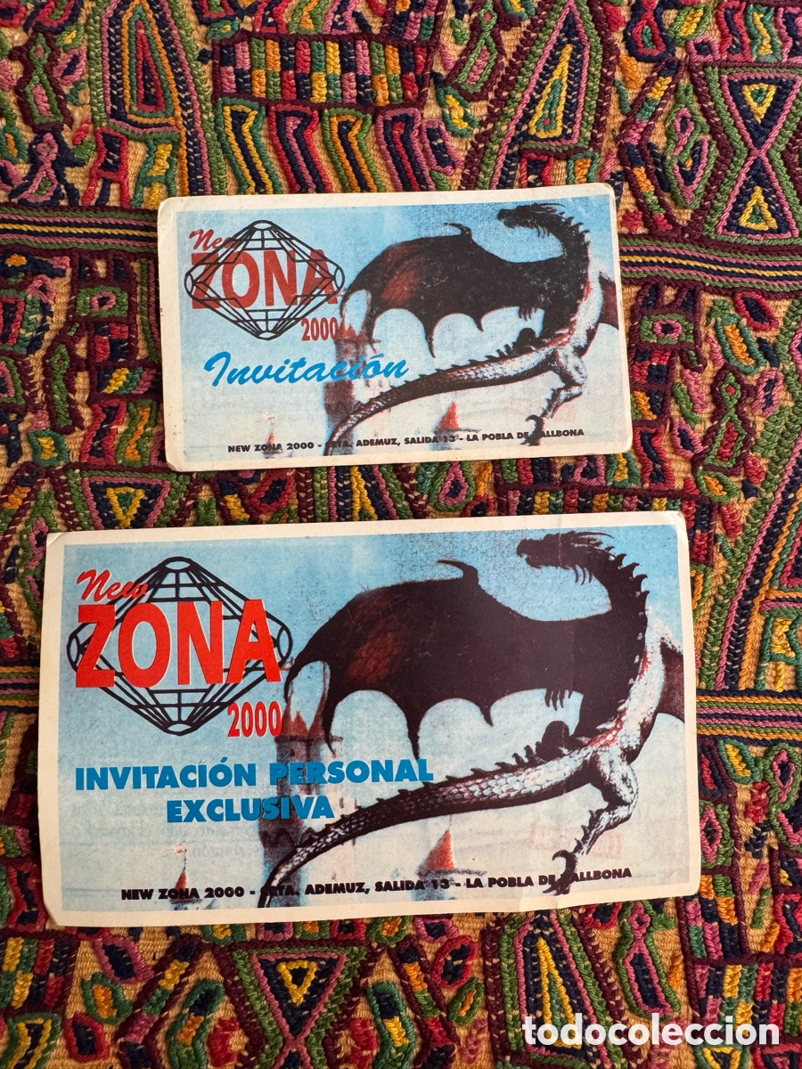Otros Art&iacute;culos de Coleccionismo en Papel: Dos publicidad Discoteca New Zona 2000 Pobla de Vallbona