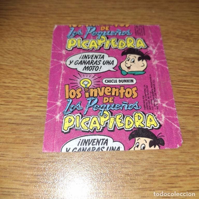 Otros Art&iacute;culos de Coleccionismo en Papel: Envoltura de chicle Los inventos de Pedro Picapiedra General de Confiteria. Espa&ntilde;a