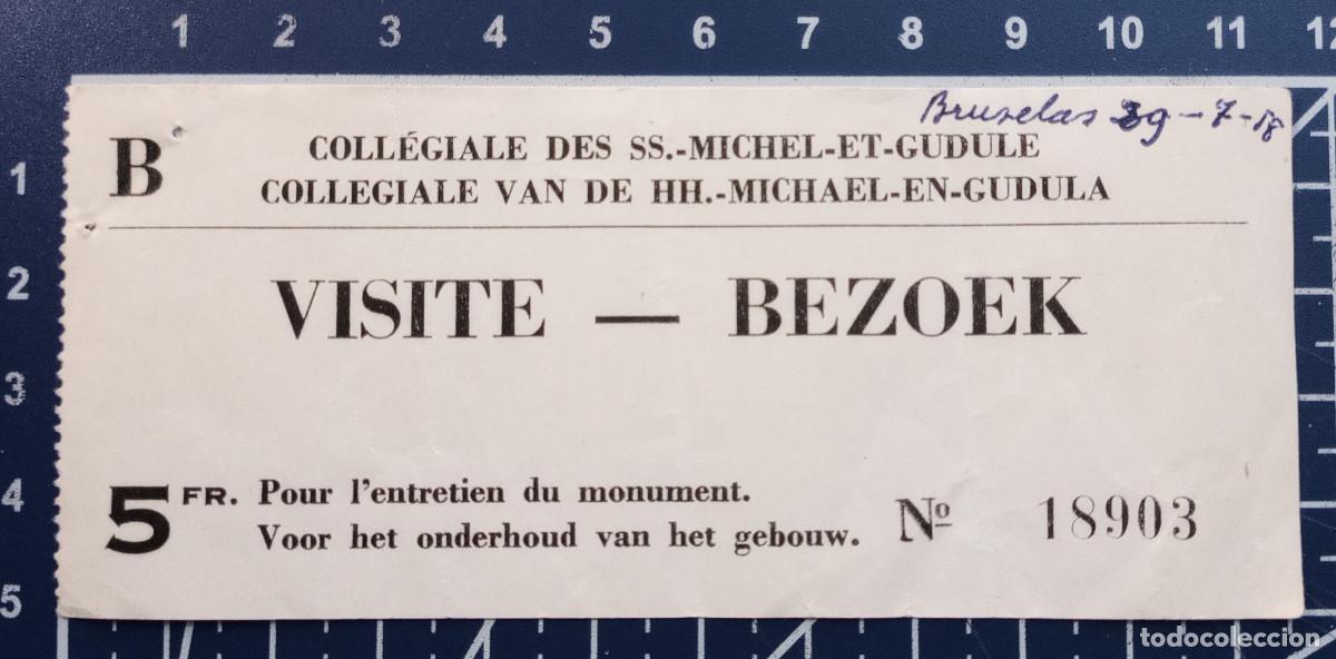 Otros art&iacute;culos de coleccionismo en papel: ENTRADA/TIQUET - COLL&Eacute;GIALE DES SS. MICHEL ET GUDULE - BRUSELAS - 1958