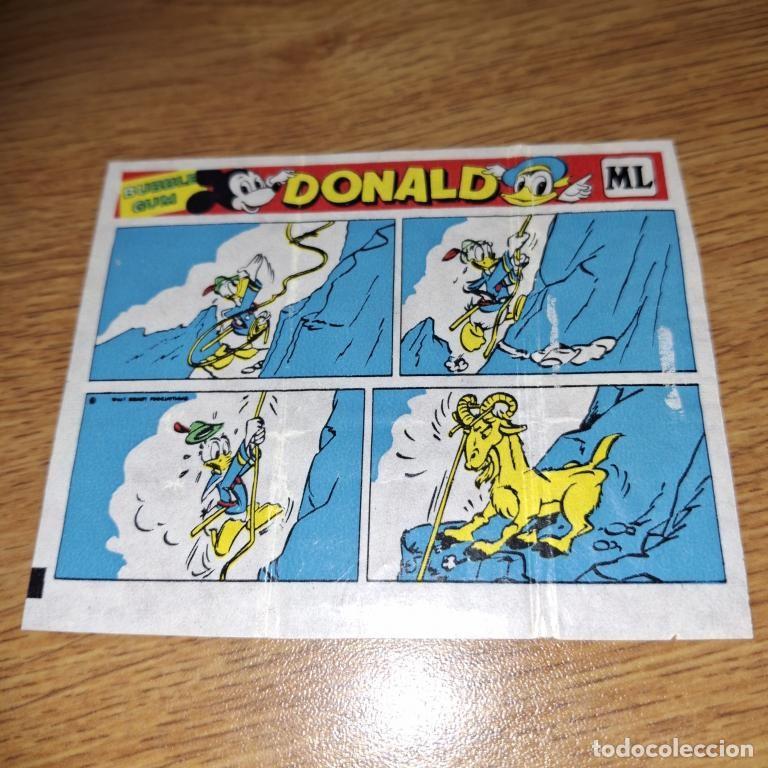 Otros Art&iacute;culos de Coleccionismo en Papel: Envoltura de chicle CROMOS Donald ML 1970 Antiguo. Primer n&uacute;mero
