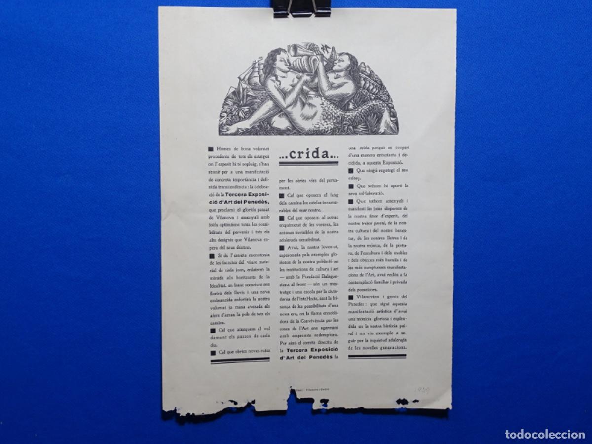 Otros Art&iacute;culos de Coleccionismo en Papel: HOJA DIARIO DE VILANOVA I LA GELTRU 1929 CON DIBUJO ENRIC CRISTOFOR RICART.