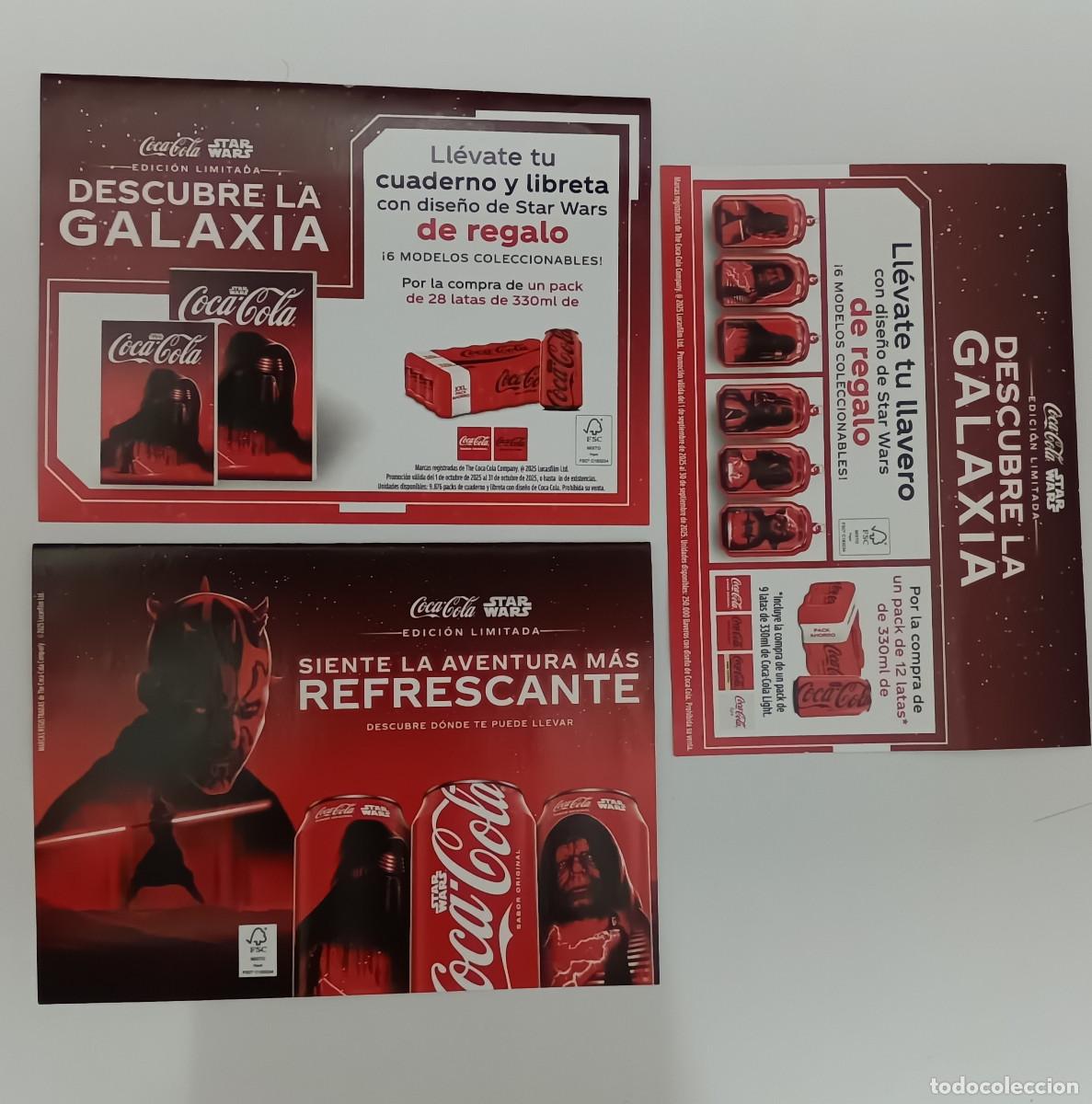 Otros Art&iacute;culos de Coleccionismo en Papel: display coca cola cocacola 2025 edicion limitada star wars guerra galaxias papel promocion