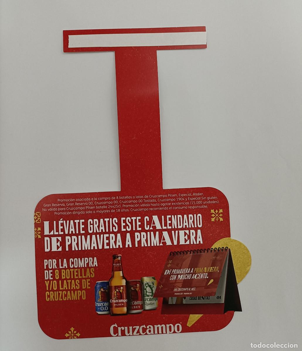 Otros Art&iacute;culos de Coleccionismo en Papel: cruzcampo promocion promocional calendario primavera promo bebida cerveza