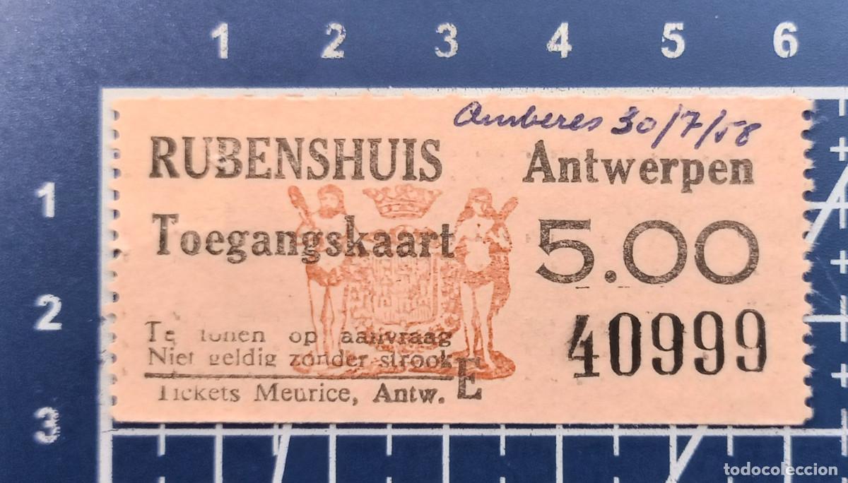 Paper Collecting Others: ENTRADA/TIQUET - RUBENSHUIS - AMBERES - 1958