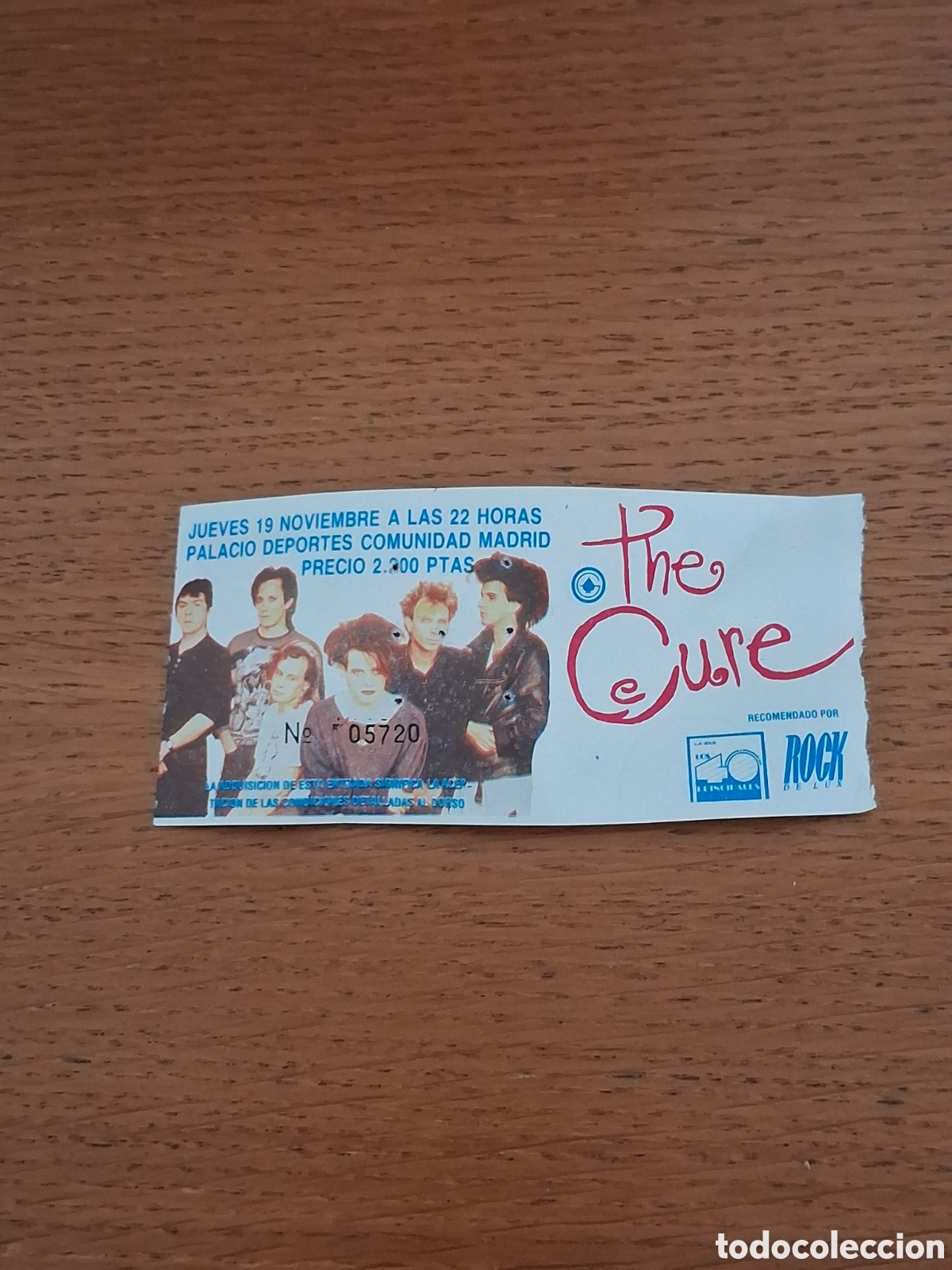 Otros Art&iacute;culos de Coleccionismo en Papel: Entrada Concierto. THE CURE