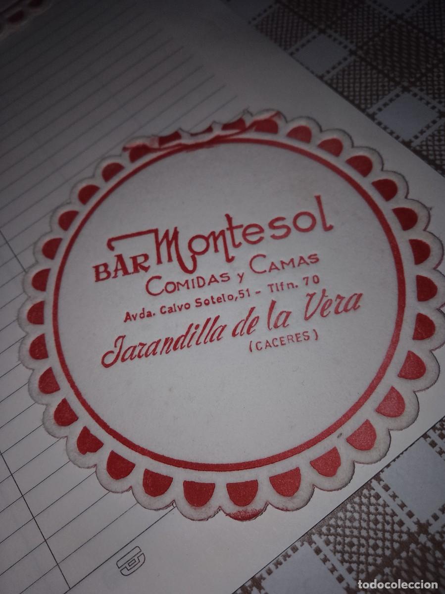 Otros art&iacute;culos de coleccionismo en papel: Posavasos a&ntilde;os 50 60 aproximado bar montesol C&aacute;ceres