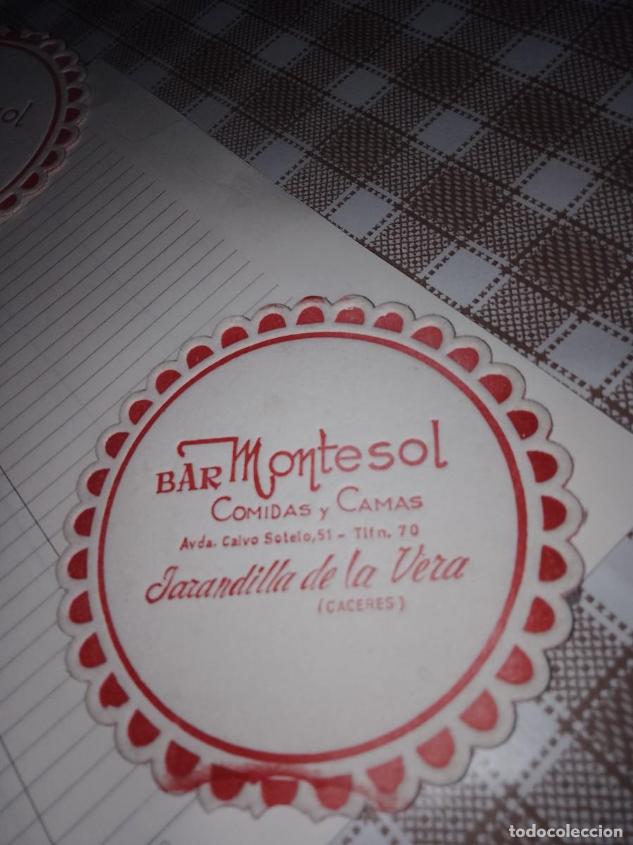 Otros art&iacute;culos de coleccionismo en papel: Posavasos a&ntilde;os 50 60 aproximado bar montesol C&aacute;ceres
