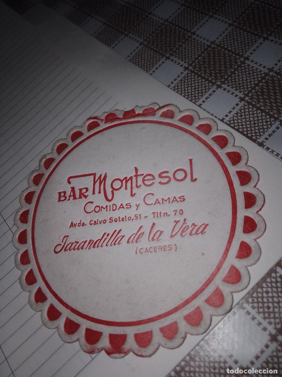 Otros art&iacute;culos de coleccionismo en papel: Posavasos a&ntilde;os 50 60 aproximado bar montesol C&aacute;ceres