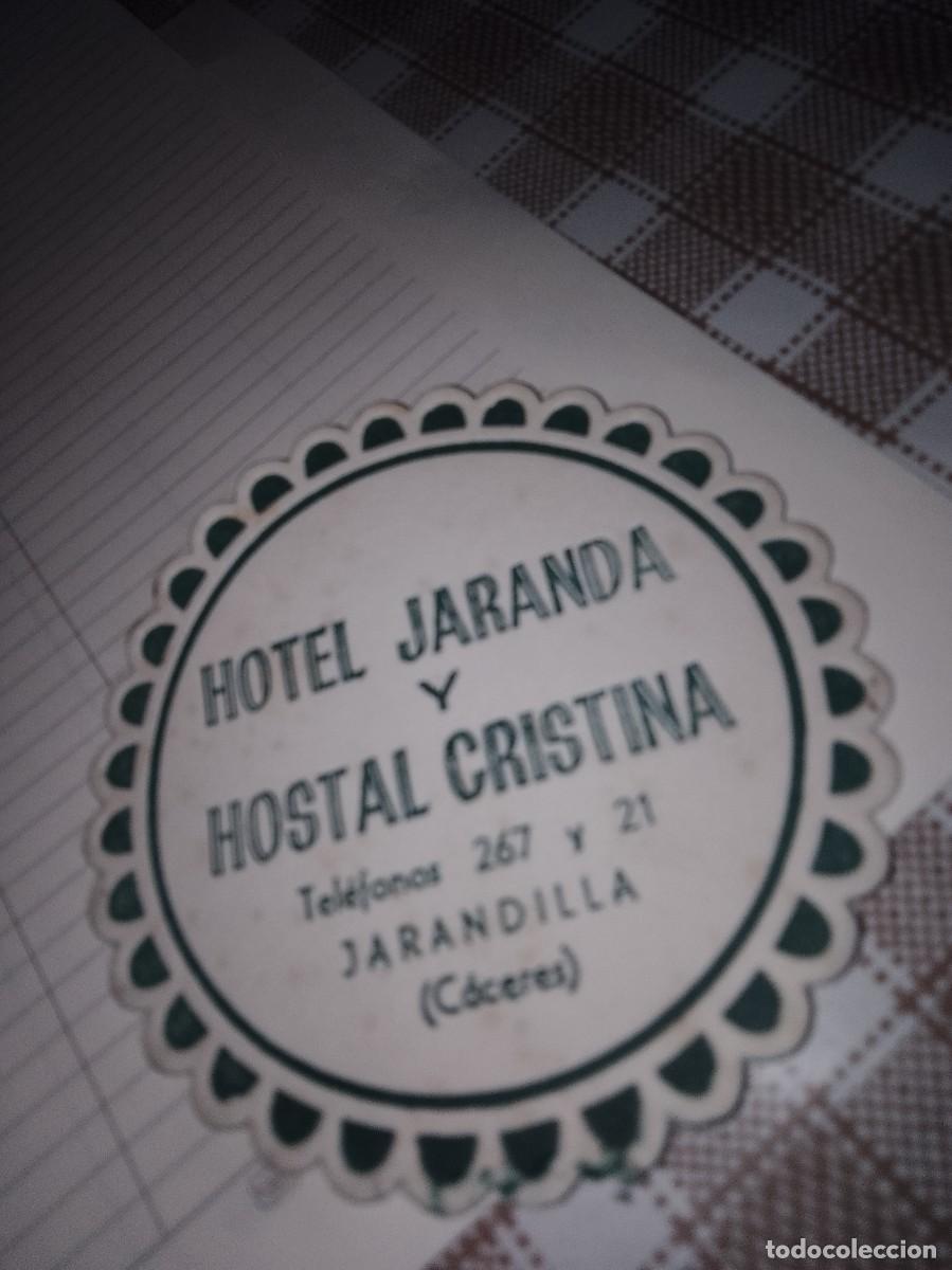 Collectionnisme Papier divers: Posavasos a&ntilde;os 50 60 aproximado hotel jaranda y hostal Cristina C&aacute;ceres