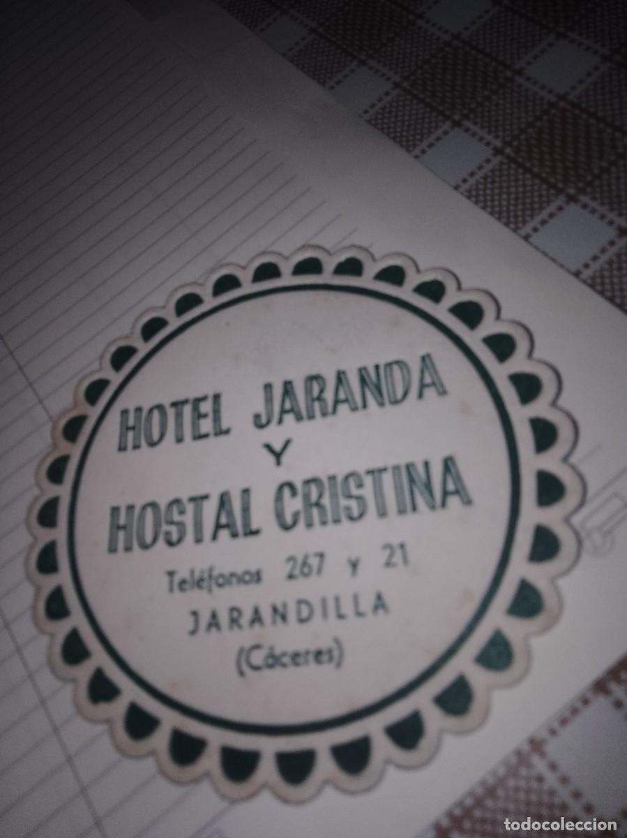 Collectionnisme Papier divers: Posavasos a&ntilde;os 50 60 aproximado hotel jaranda y hostal Cristina C&aacute;ceres