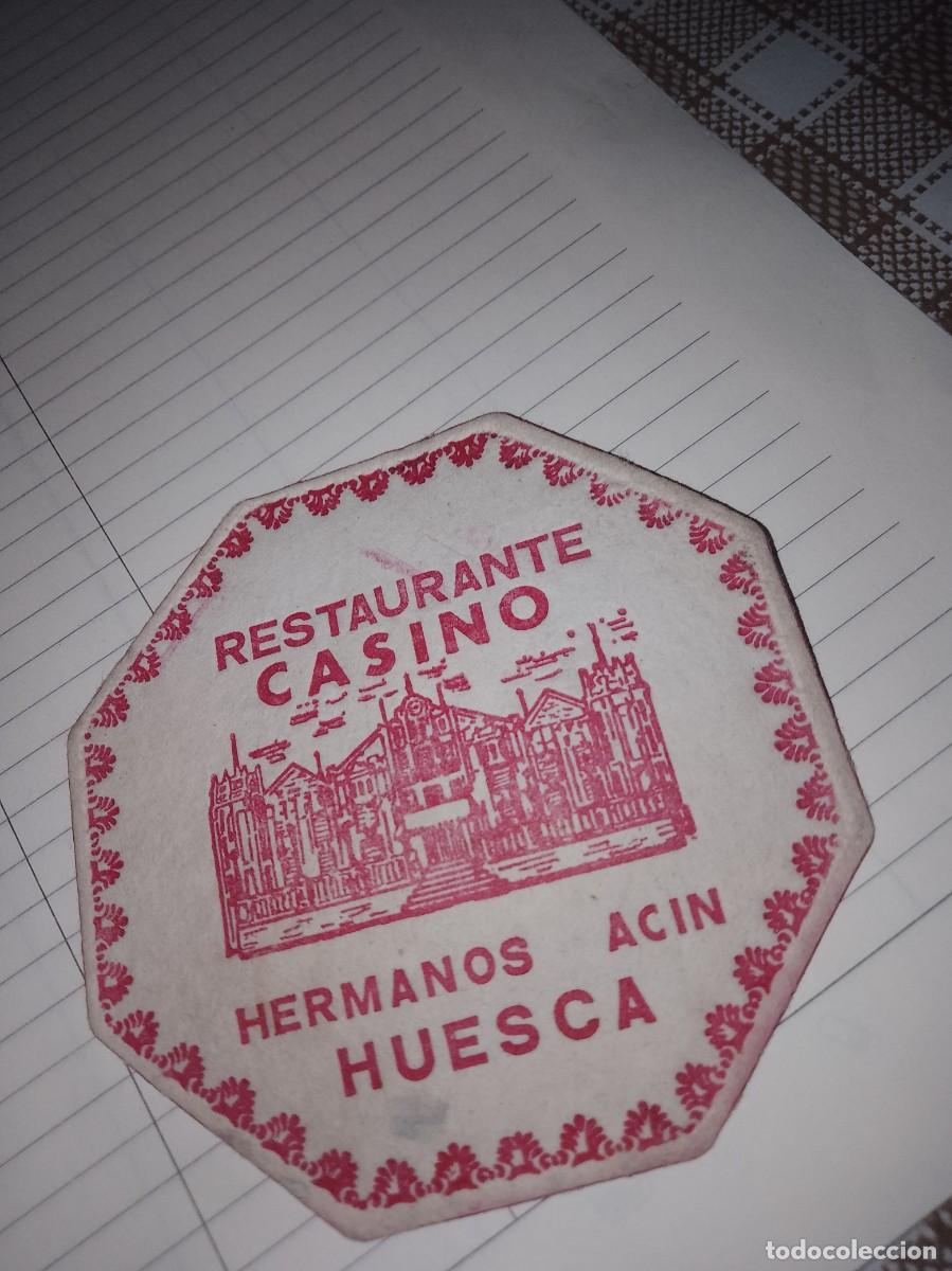 Collectionnisme Papier divers: Posavasos a&ntilde;os 50 60 aproximado restaurante casino Huesca