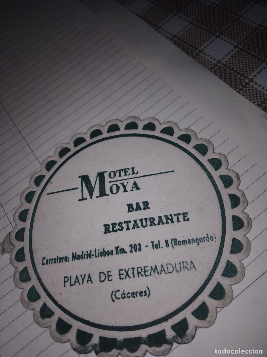 Otros art&iacute;culos de coleccionismo en papel: Posavasos a&ntilde;os 50 60 aproximado motel moya bar playa C&aacute;ceres
