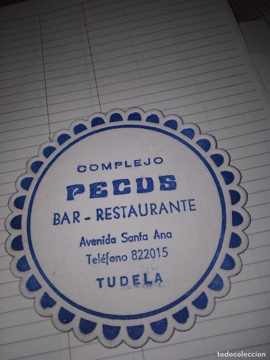Otros art&iacute;culos de coleccionismo en papel: Posavasos a&ntilde;os 50 60 aproximado bar restaurante complejo Tudela pecus