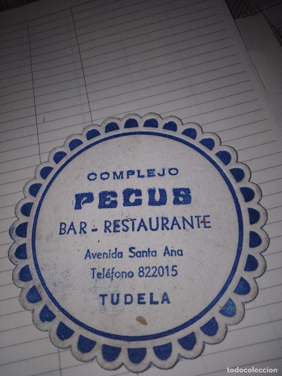 Otros art&iacute;culos de coleccionismo en papel: Posavasos a&ntilde;os 50 60 aproximado bar restaurante complejo Tudela pecus