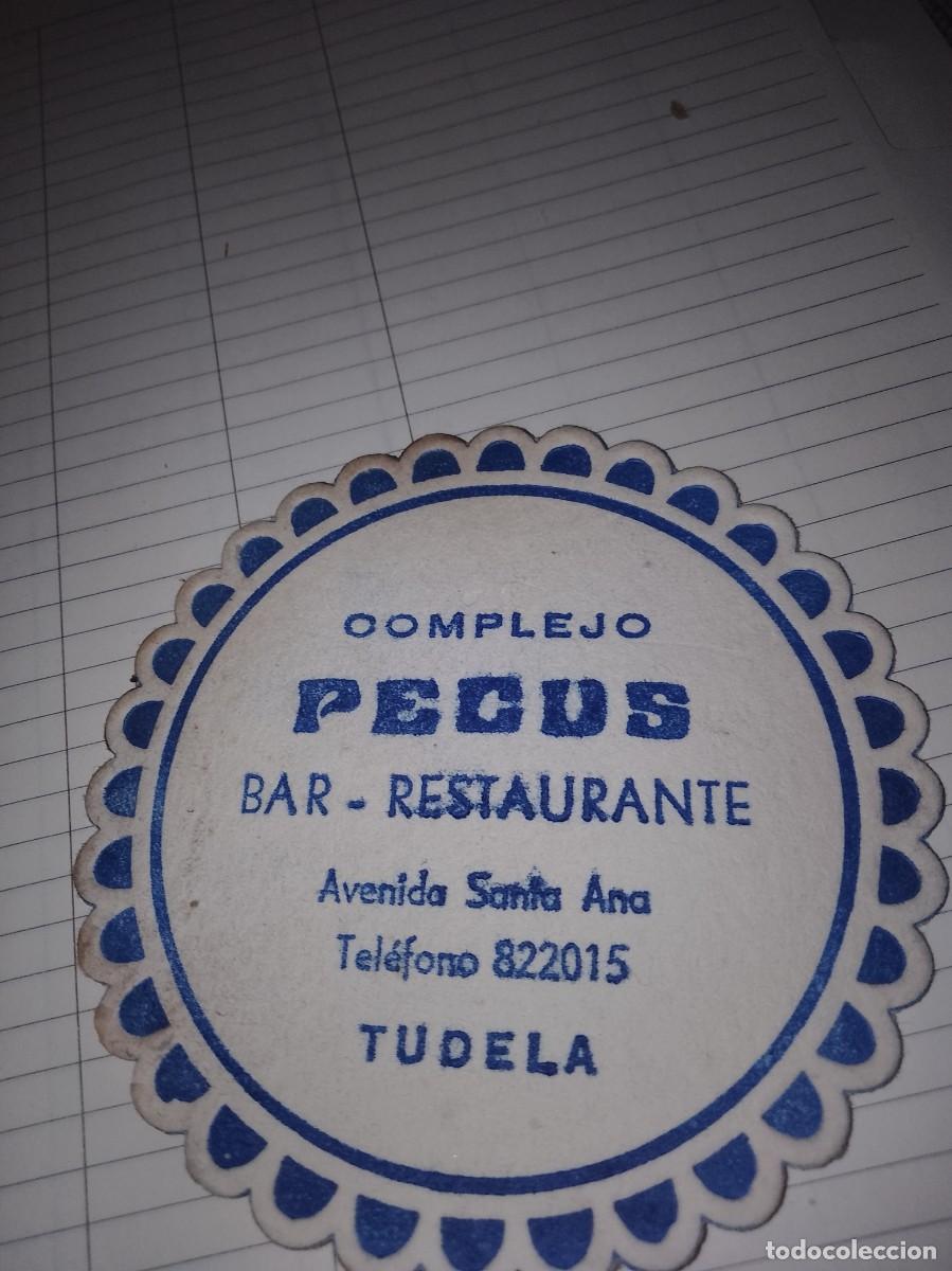 Otros art&iacute;culos de coleccionismo en papel: Posavasos a&ntilde;os 50 60 aproximado bar restaurante complejo Tudela pecus