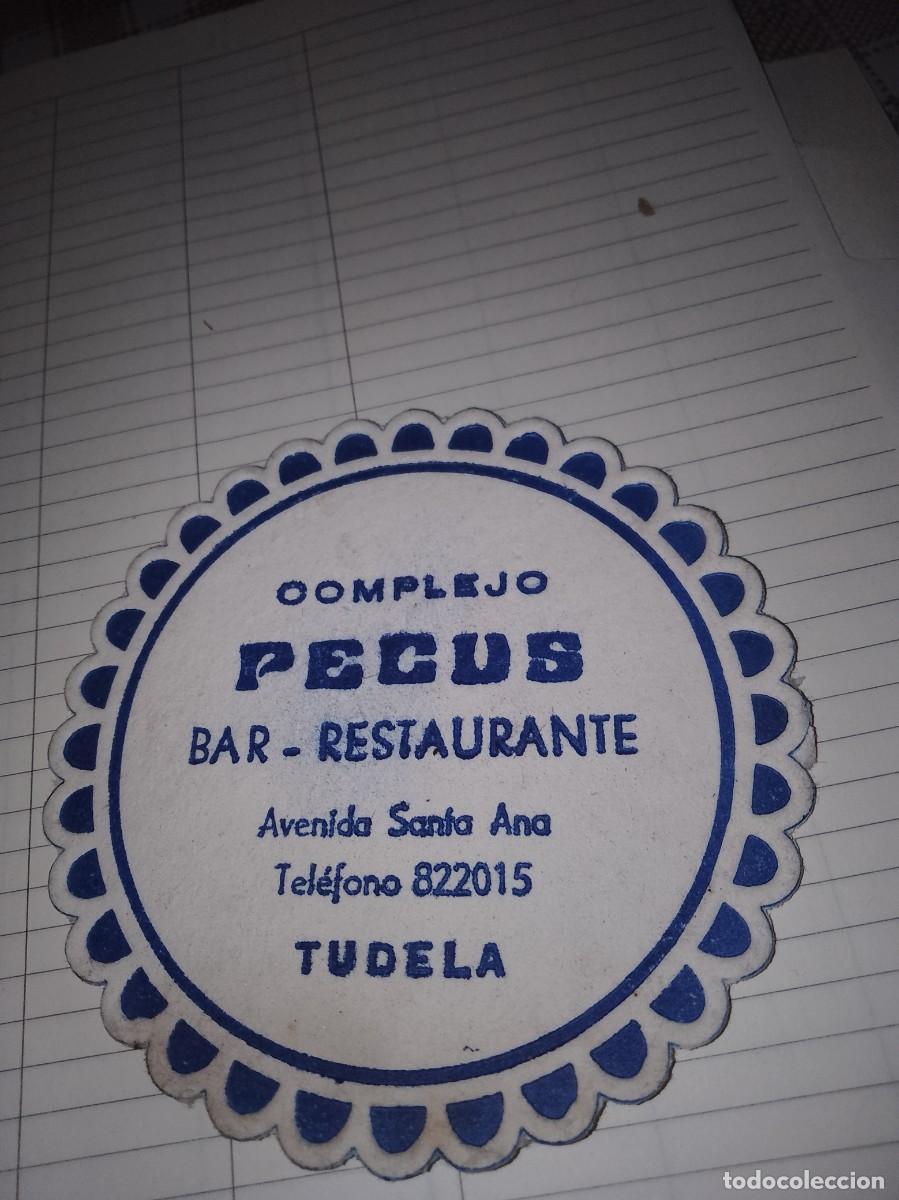 Otros art&iacute;culos de coleccionismo en papel: Posavasos a&ntilde;os 50 60 aproximado bar restaurante complejo Tudela pecus