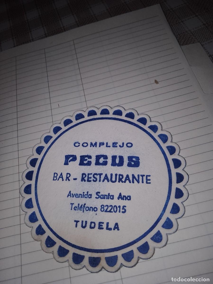 Otros art&iacute;culos de coleccionismo en papel: Posavasos a&ntilde;os 50 60 aproximado bar restaurante complejo Tudela pecus