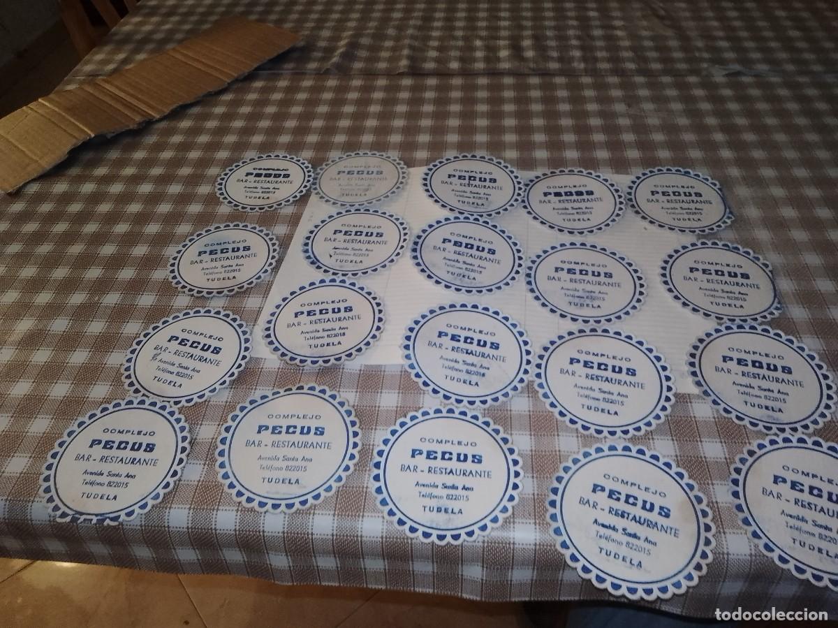Otros art&iacute;culos de coleccionismo en papel: Posavasos a&ntilde;os 50 60 aproximado bar restaurante complejo Tudela pecus lote de 20 posavasos &uacute;nicos