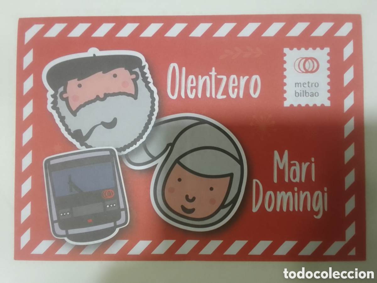 Otros art&iacute;culos de coleccionismo en papel: Carta Olentzero y Mari Domingi metro bilbao.