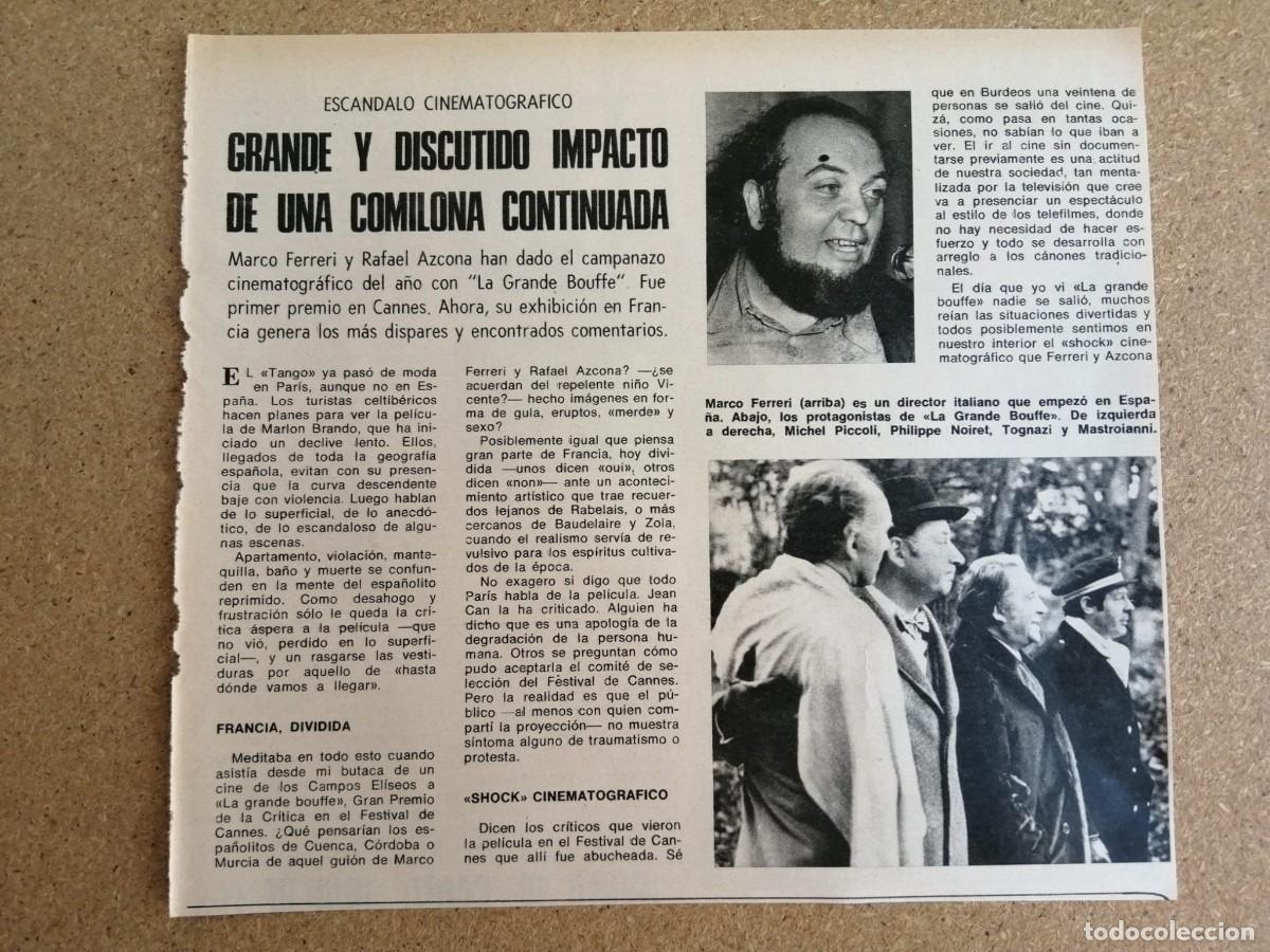 Otros art&iacute;culos de coleccionismo en papel: ARTICULO CINEMATOGRAFICO. LA GRANDE BOUFFE