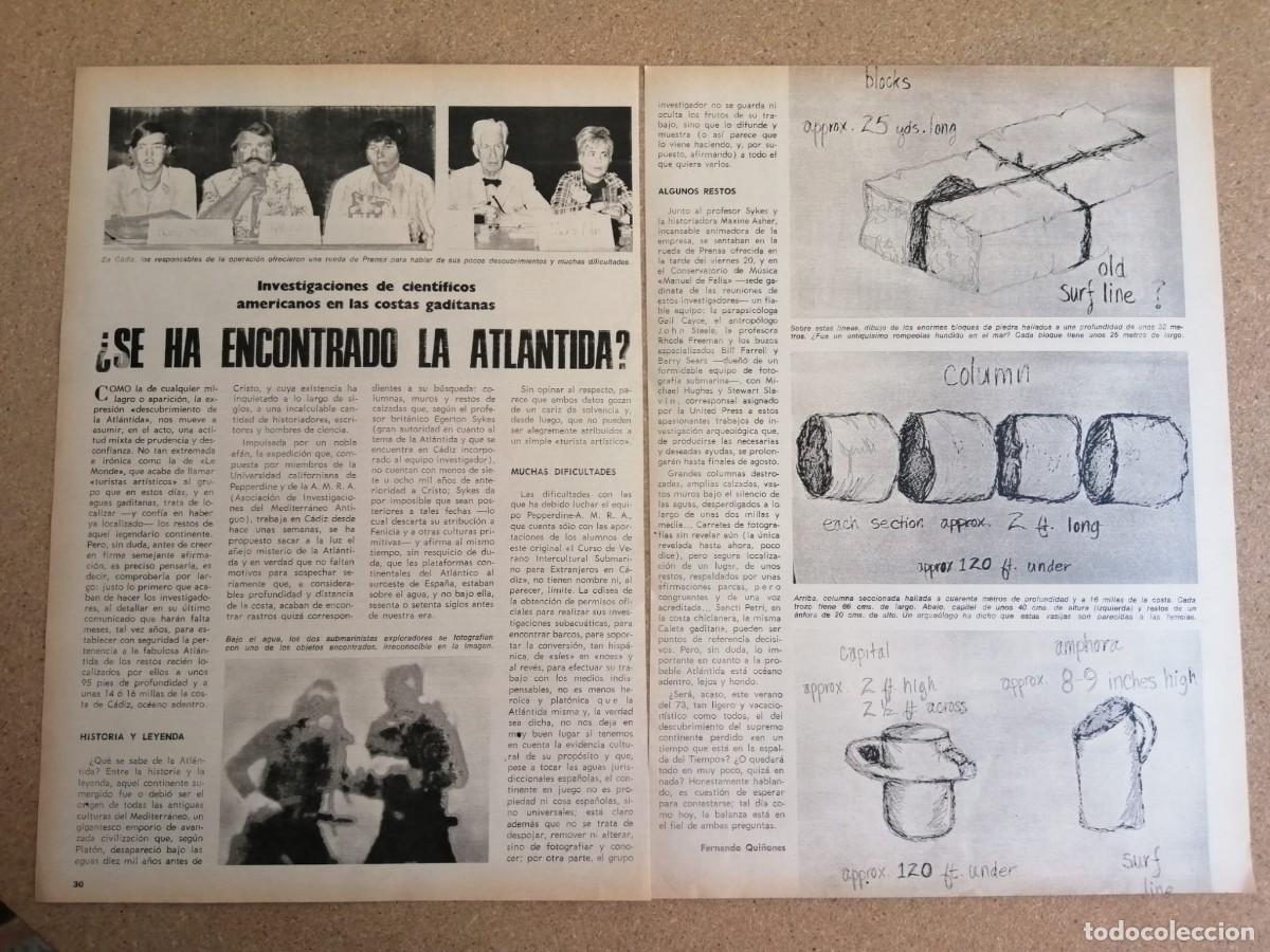 Otros art&iacute;culos de coleccionismo en papel: REPORTAJE. SE HA ENCONTRADO LA ATLANTIDA?