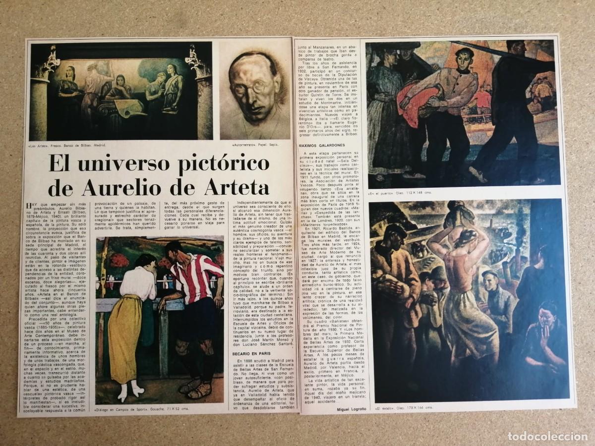 Otros art&iacute;culos de coleccionismo en papel: REPORTAJE ARTE. EL UNIVERSO PICTORICO DE AURELIO ARTETA