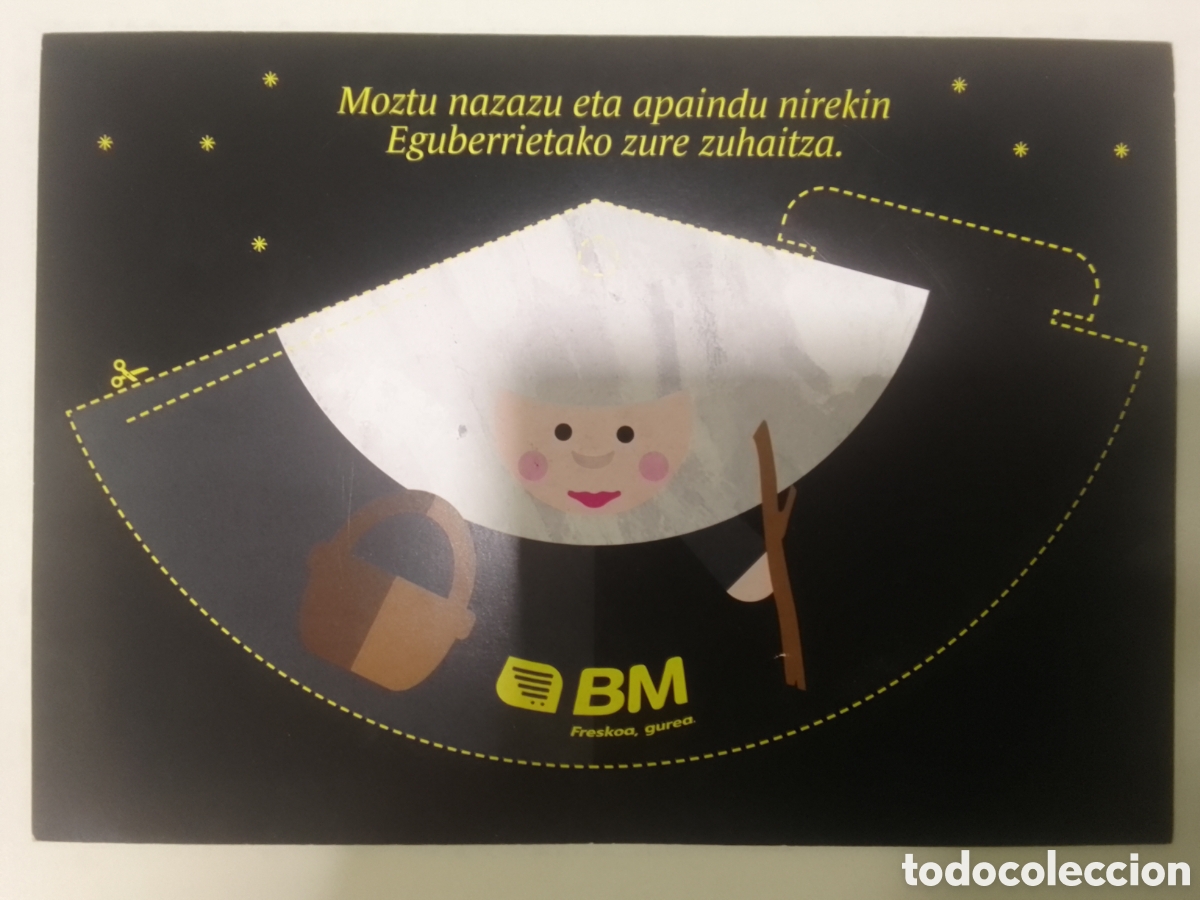 Otros art&iacute;culos de coleccionismo en papel: Carta Olentzero y Mari Domingi Supermercados BM.